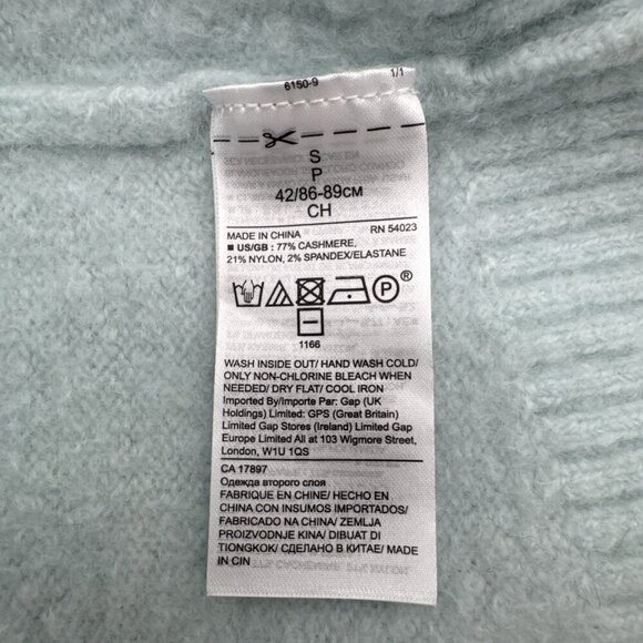 Banana Republic, cashmere sweater 77%, women small, Tiffany Blue, long sleeve, - Picture 10 of 14
